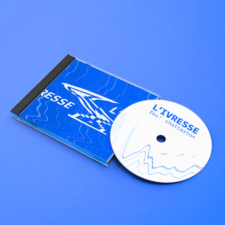 album ivresse de feu chatterton - mock-up du premier visuel sur un CD-ROM